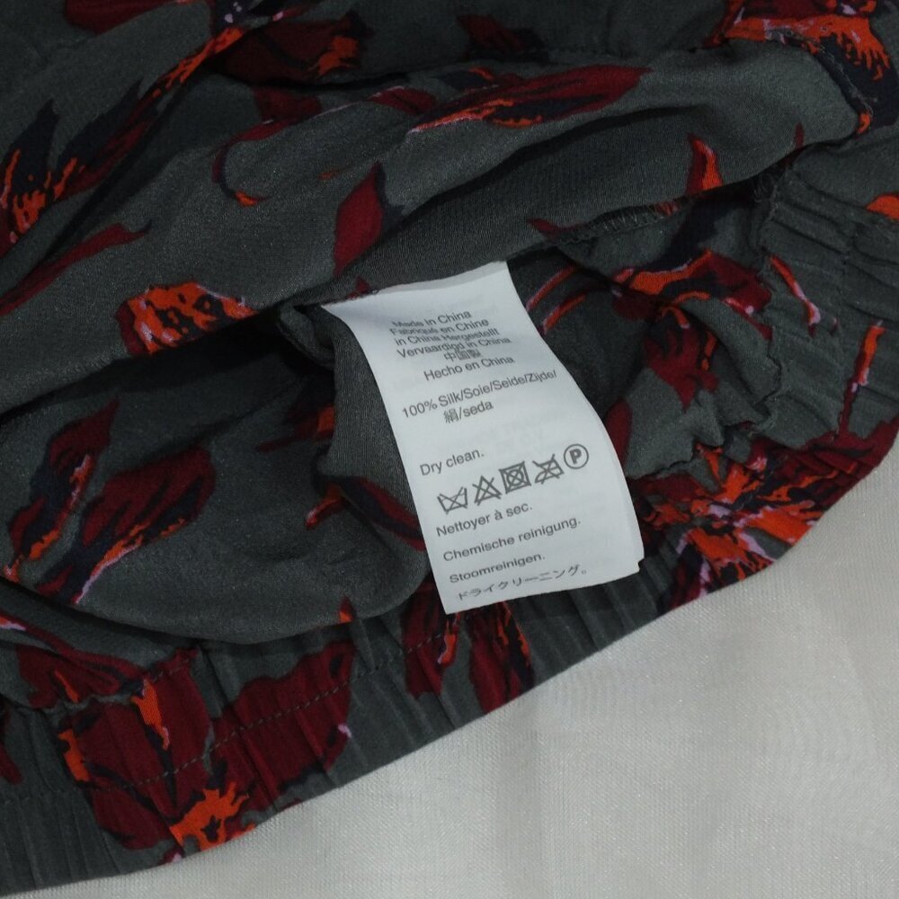 Madewell Cropped 100% Silk Floral Tie Top Size XS - Picture 12 of 13